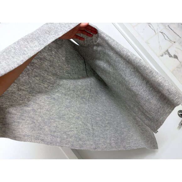 Worth New York NY Gray Wool Cape Back Sweater Knit Top Capelet Shrug XS - Picture 8 of 16